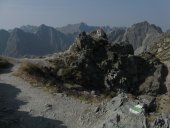 Mięguszowiecka Przełęcz pod Chłopkiem widok na Tatry Słowackie